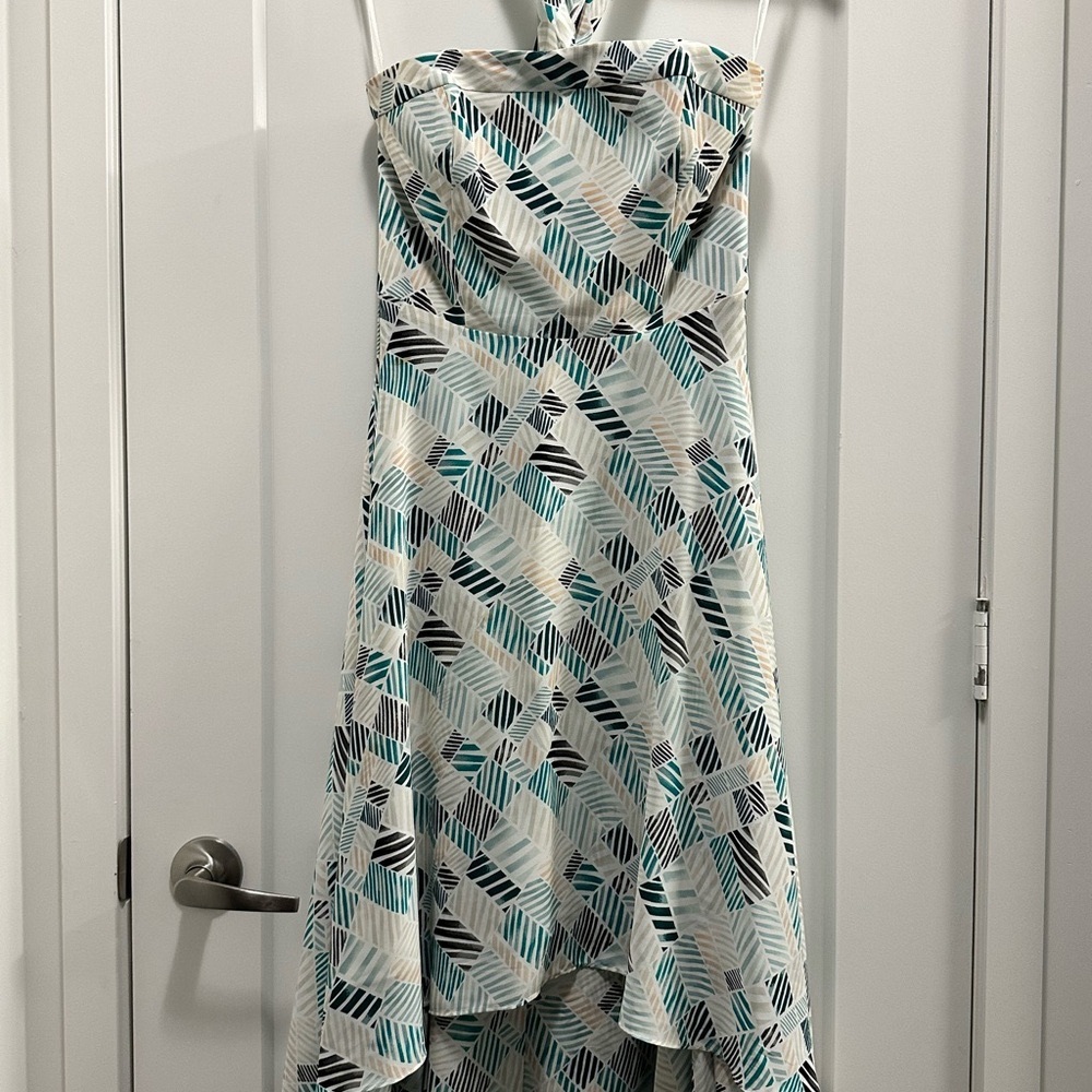 Elegant Strapless Geometric Dress